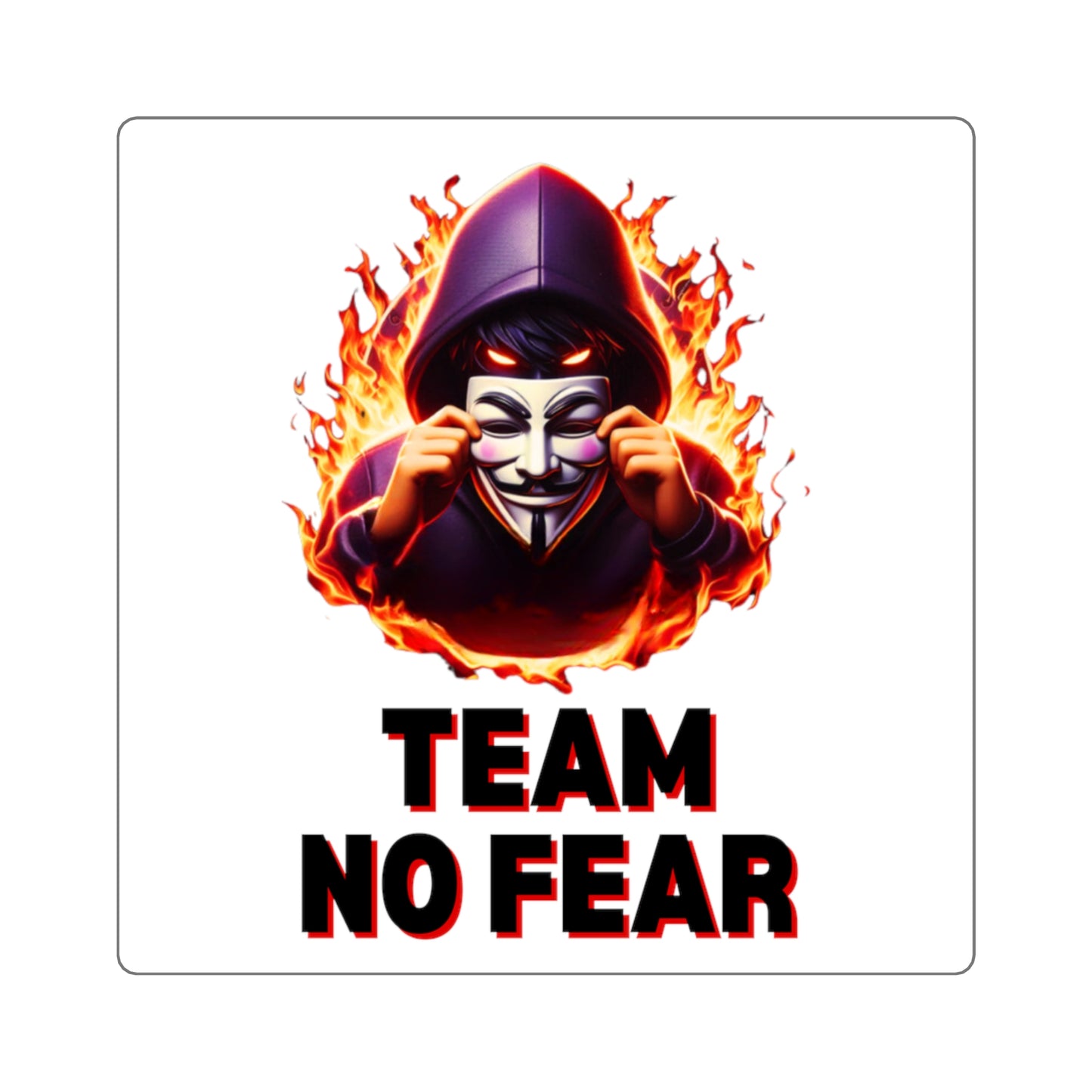 Team No Fear Square Stickers