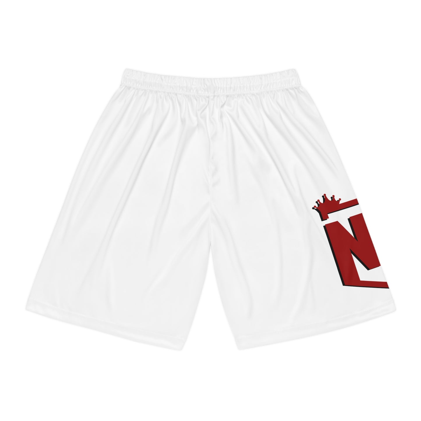 White Logo Team No Fear Basketball Shorts