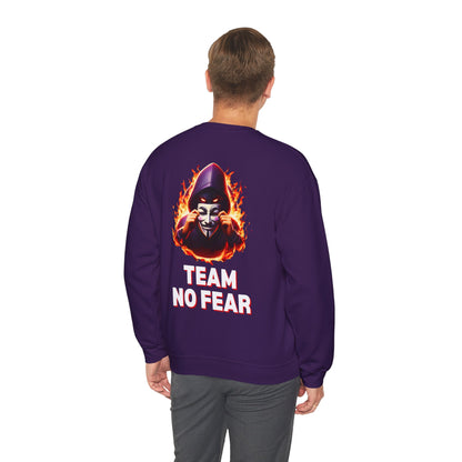 Personalized Two-Sided Team No Fear Logo Crewneck Sweatshirt