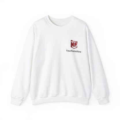 Personalized Two-Sided Team No Fear Logo Crewneck Sweatshirt