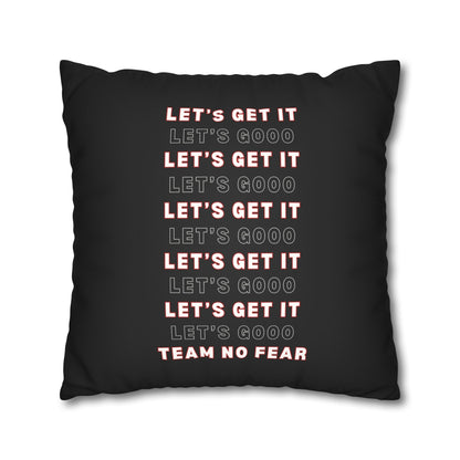 No Fear Faux Suede Square Pillowcase