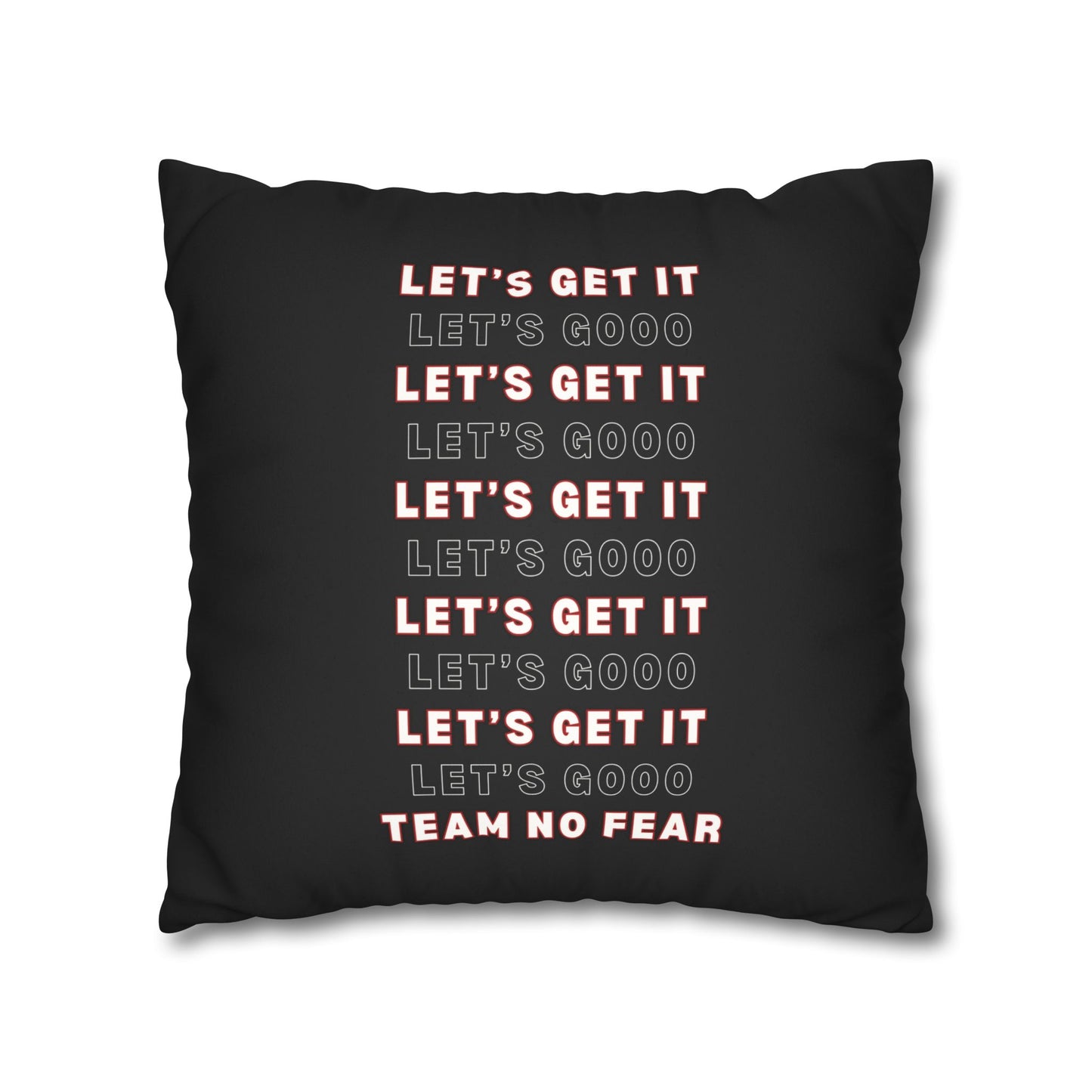 No Fear Faux Suede Square Pillowcase