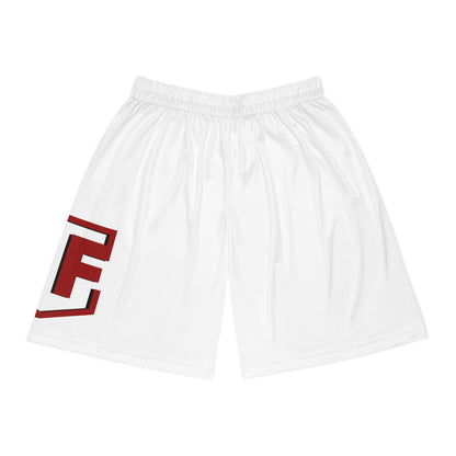 White Logo Team No Fear Basketball Shorts