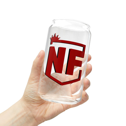 Team No Fear Logo Sipper Glass, 16oz