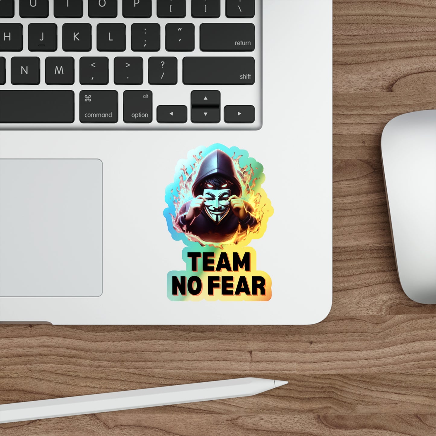 Team No Fear Holographic Die-cut Stickers