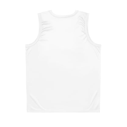 White Logo Team No Fear Basketball Jersey