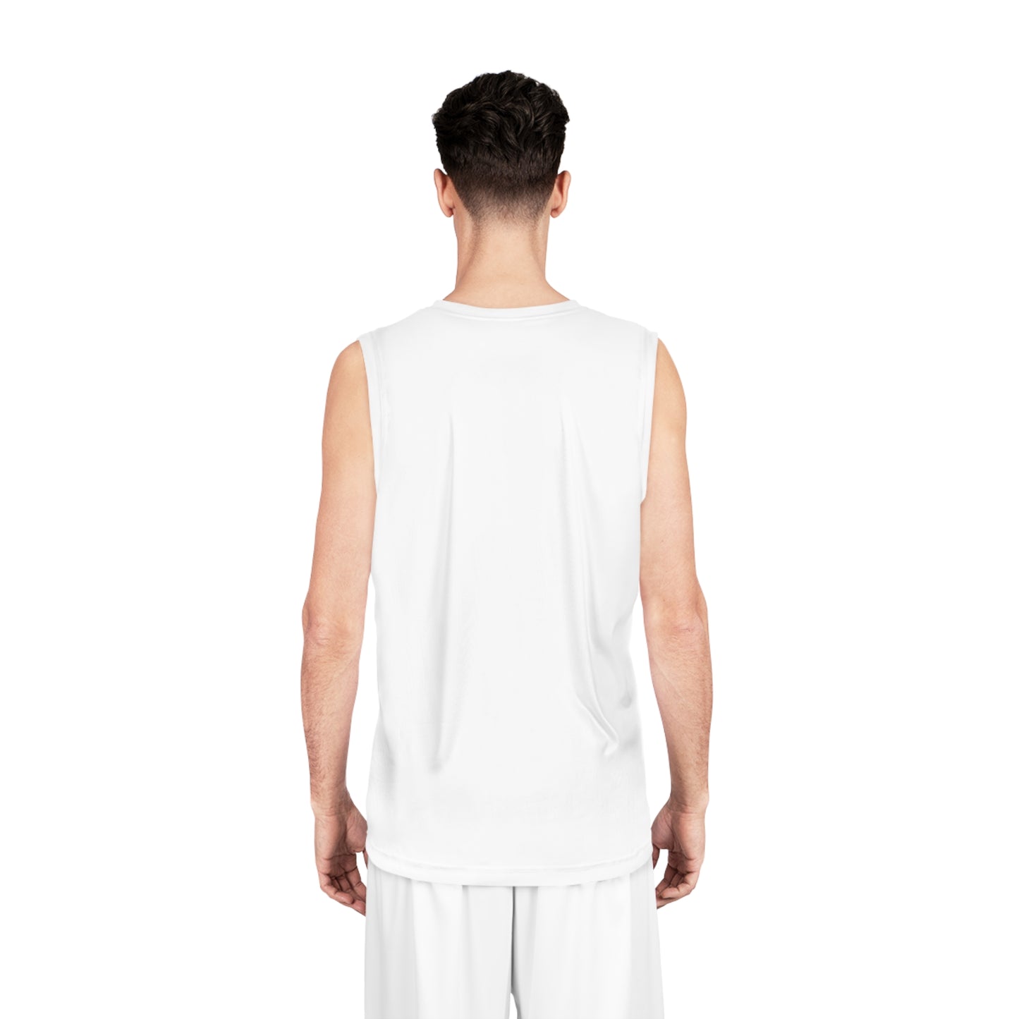 White Graphic Team No Fear Basketball Jersey