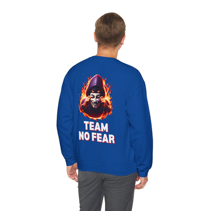 Personalized Two-Sided Team No Fear Logo Crewneck Sweatshirt