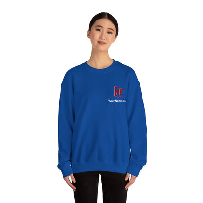 Personalized Two-Sided Team No Fear Logo Crewneck Sweatshirt