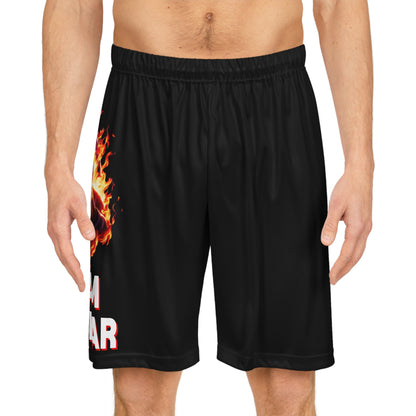 Black Graphic Team No Fear Basketball Shorts