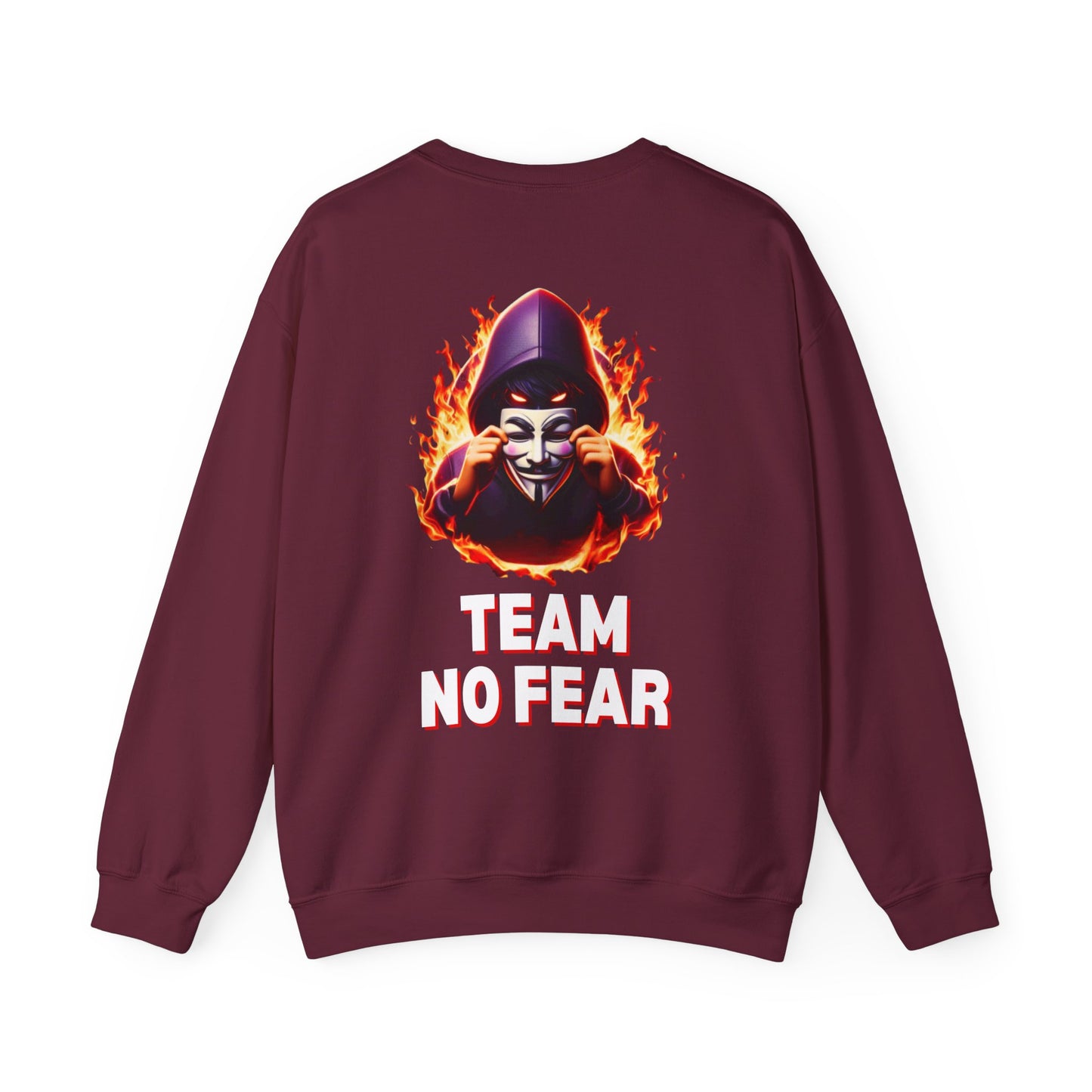 Personalized Two-Sided Team No Fear Logo Crewneck Sweatshirt