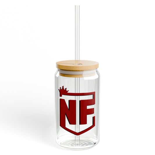 Team No Fear Logo Sipper Glass, 16oz