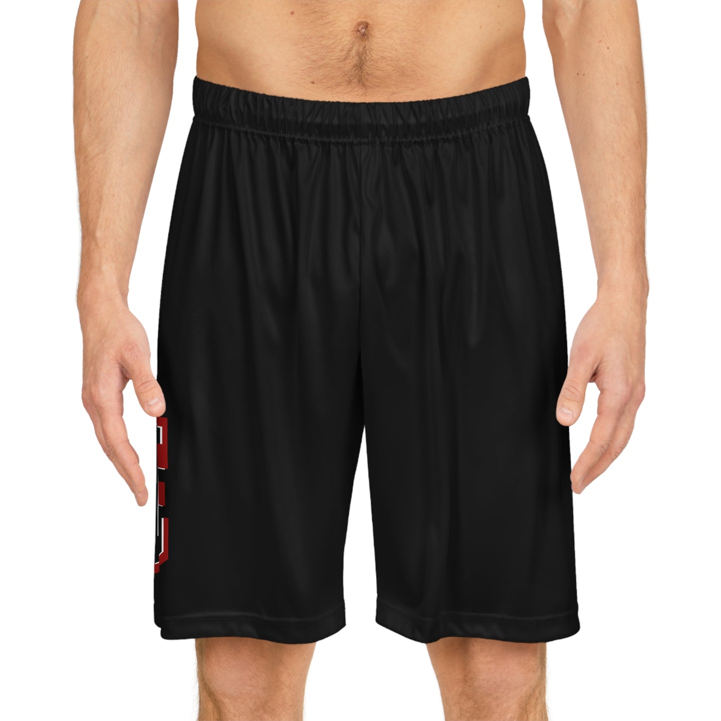 Black Logo Team No Fear Basketball Shorts