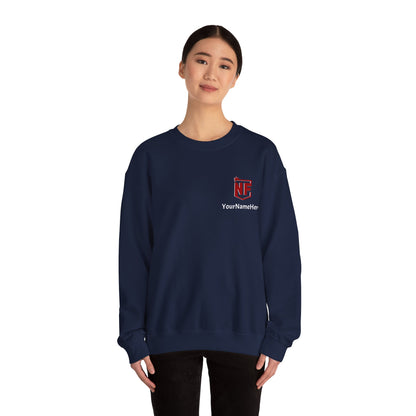 Personalized Two-Sided Team No Fear Logo Crewneck Sweatshirt