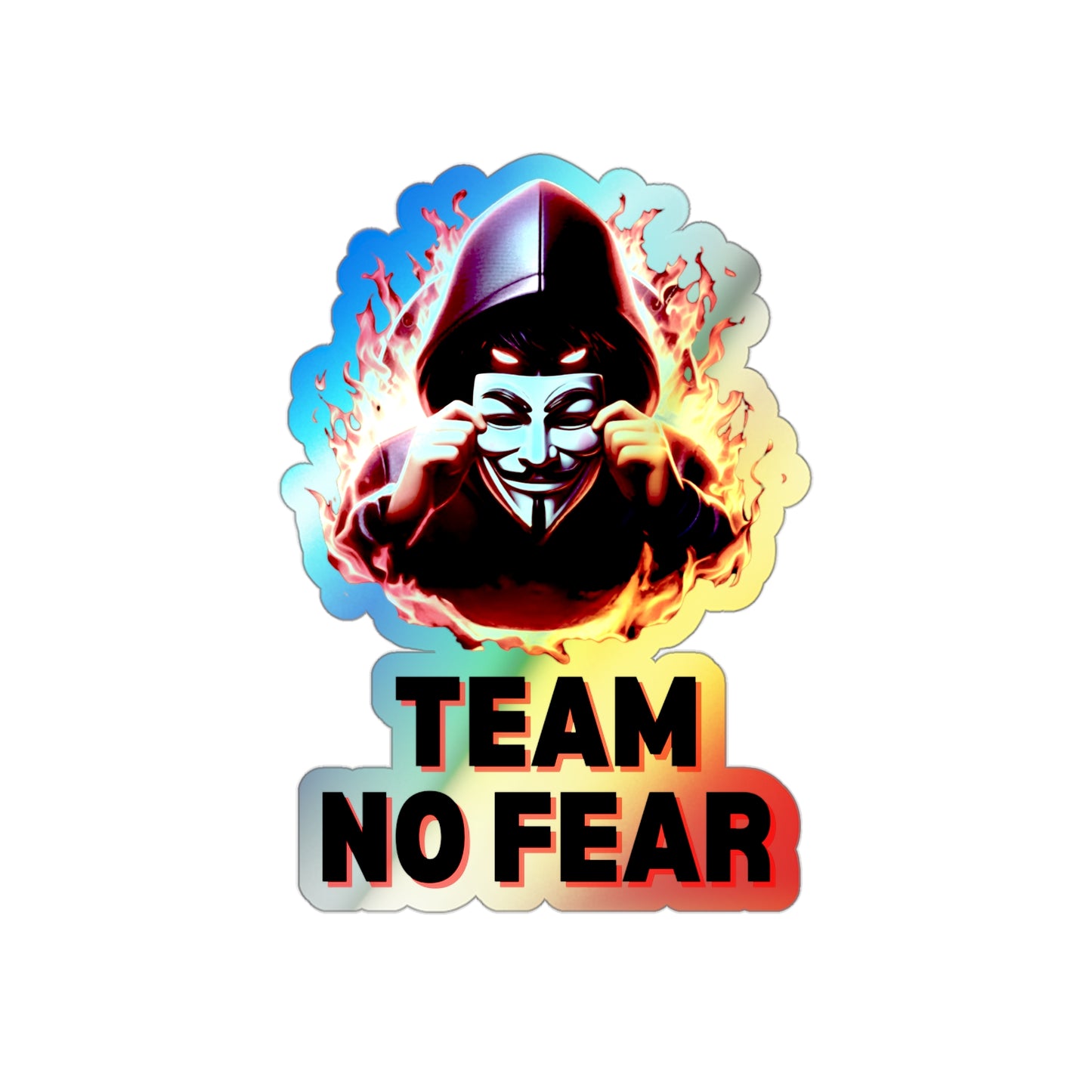 Team No Fear Holographic Die-cut Stickers