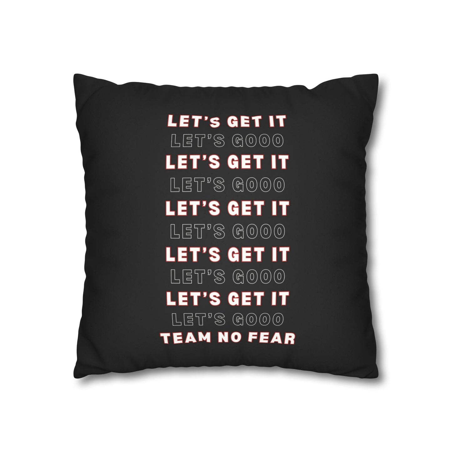 No Fear Faux Suede Square Pillowcase