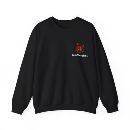 Personalized Two-Sided Team No Fear Logo Crewneck Sweatshirt