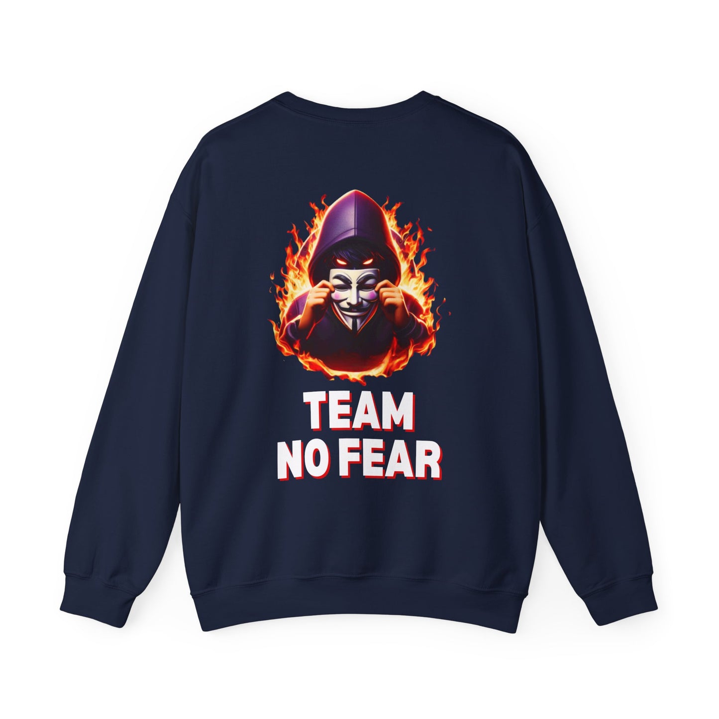 Personalized Two-Sided Team No Fear Logo Crewneck Sweatshirt