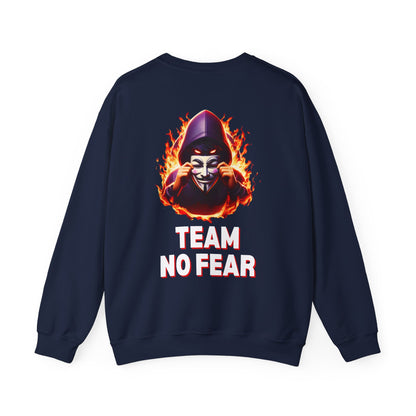 Personalized Two-Sided Team No Fear Logo Crewneck Sweatshirt