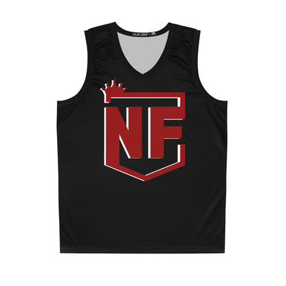 Black Logo Team No Fear Basketball Jersey