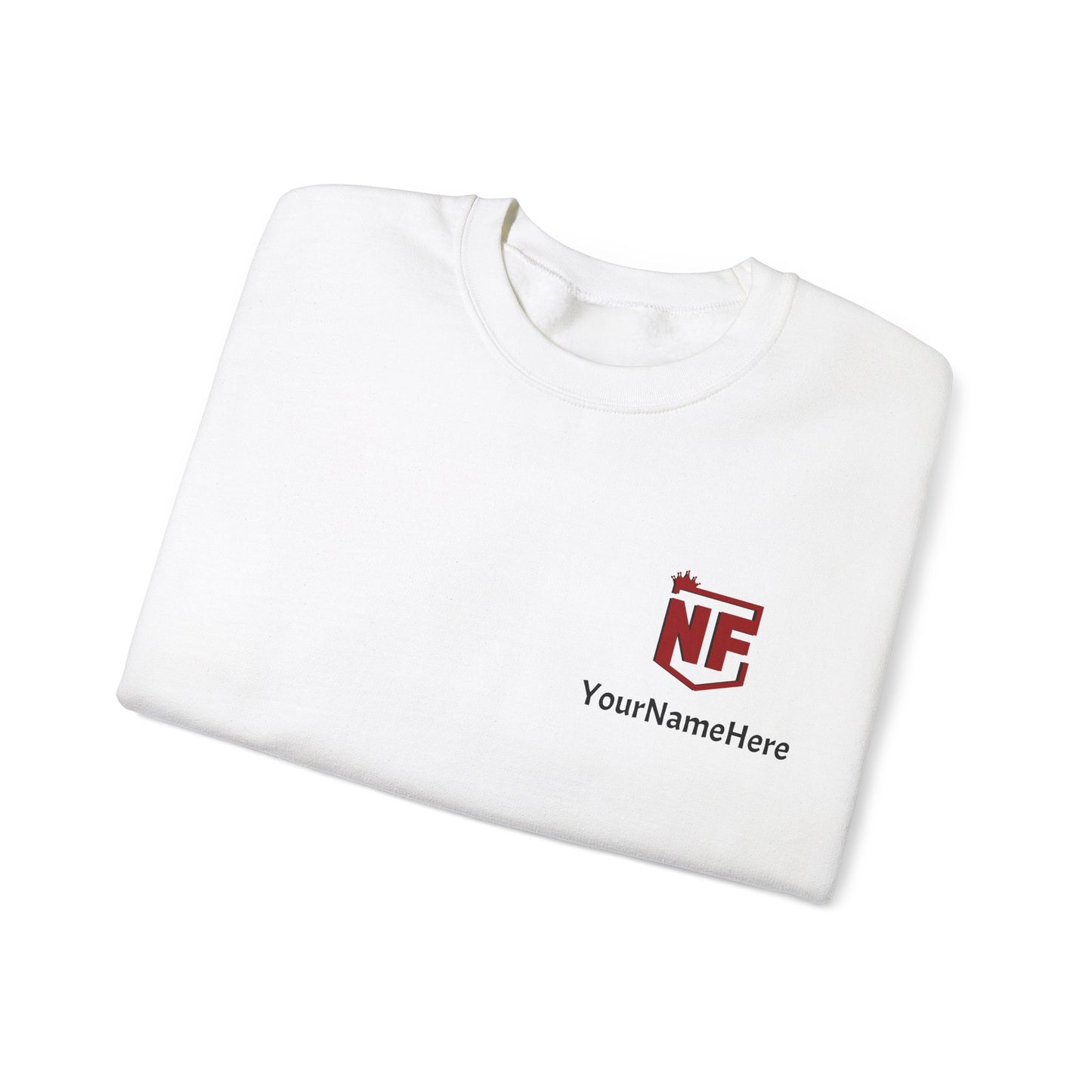 Personalized Two-Sided Team No Fear Logo Crewneck Sweatshirt