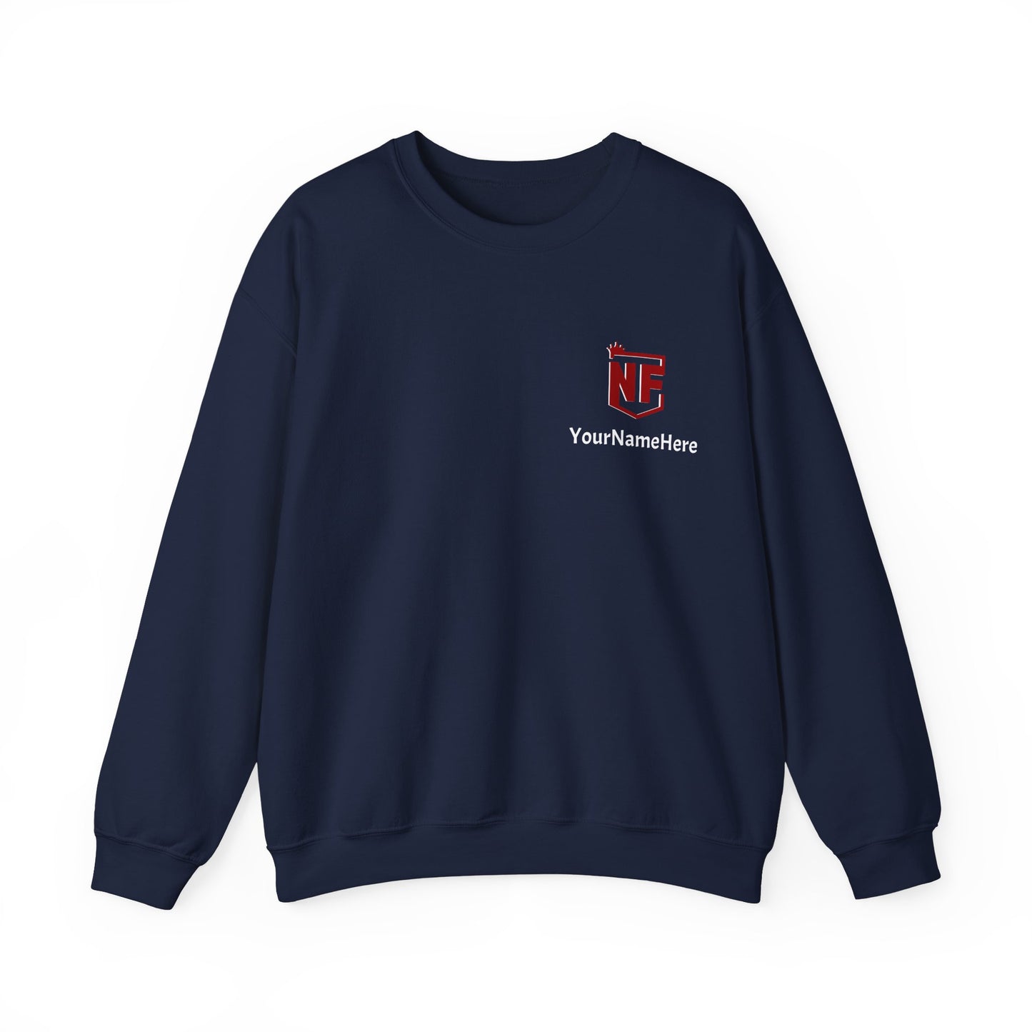 Personalized Two-Sided Team No Fear Logo Crewneck Sweatshirt