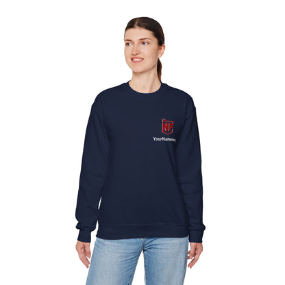 Personalized Two-Sided Team No Fear Logo Crewneck Sweatshirt