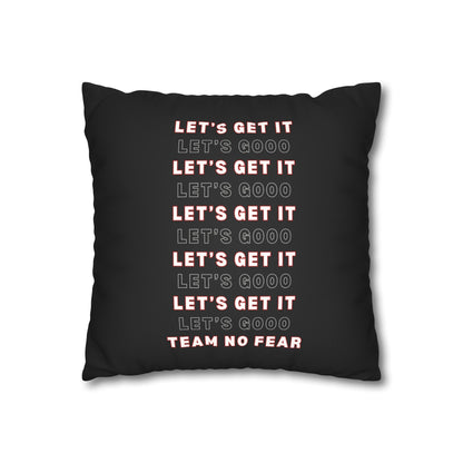 No Fear Faux Suede Square Pillowcase