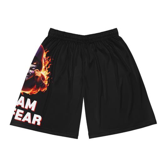 Black Graphic Team No Fear Basketball Shorts